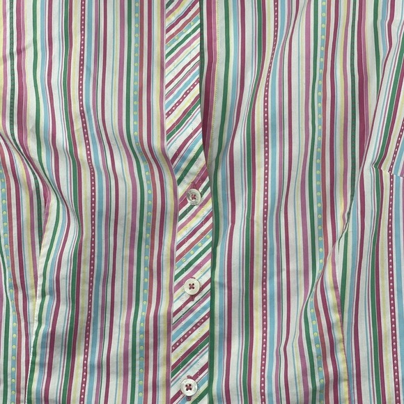 Lilly Pulitzer Pink Vertical Striped Women’s Size 10 Button Down Shirt Top - Picture 14 of 14